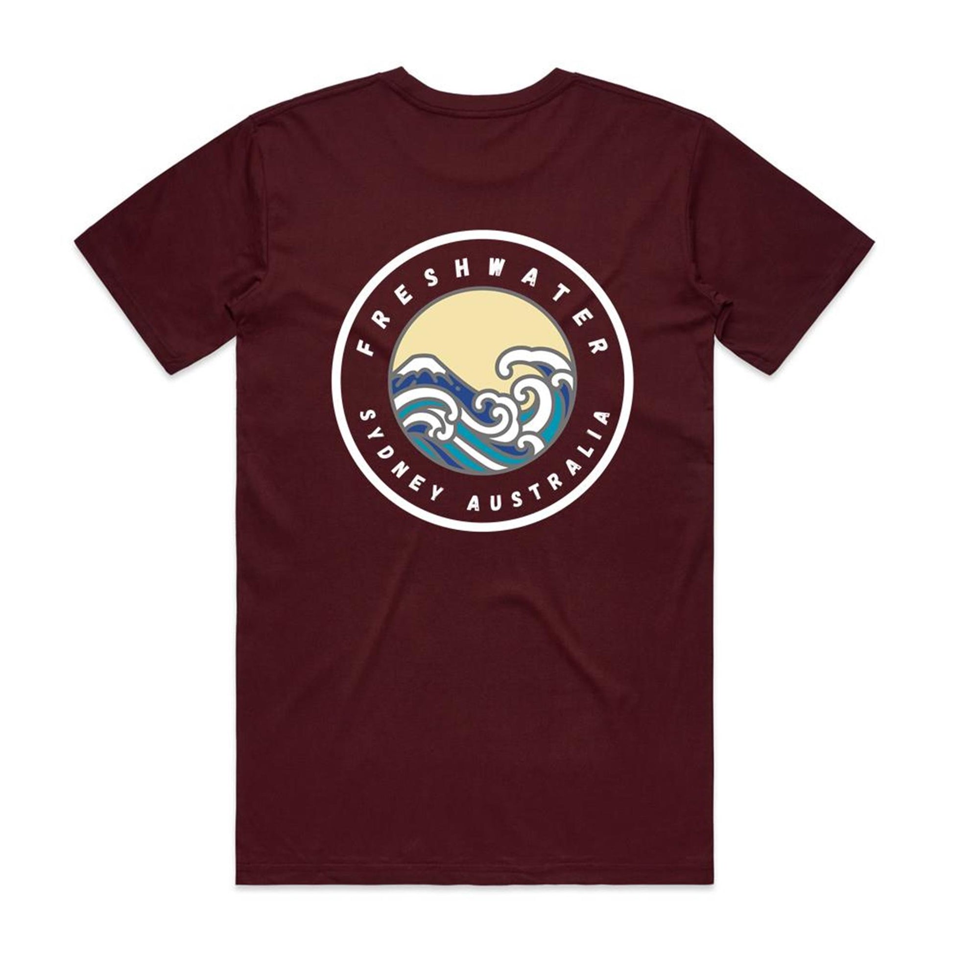 Freshwater Sydney Australia Double Logo Collection Comfy Cotton Tee - Lost Manly Shop