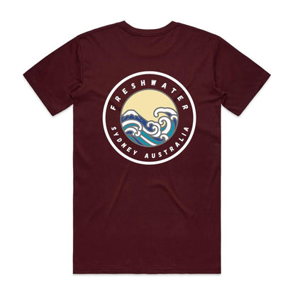 Freshwater Sydney Australia Double Logo Collection Comfy Cotton Tee - Lost Manly Shop