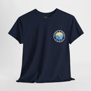 Heavy Cotton T-Shirt with free Canva custom designed logo front and back 