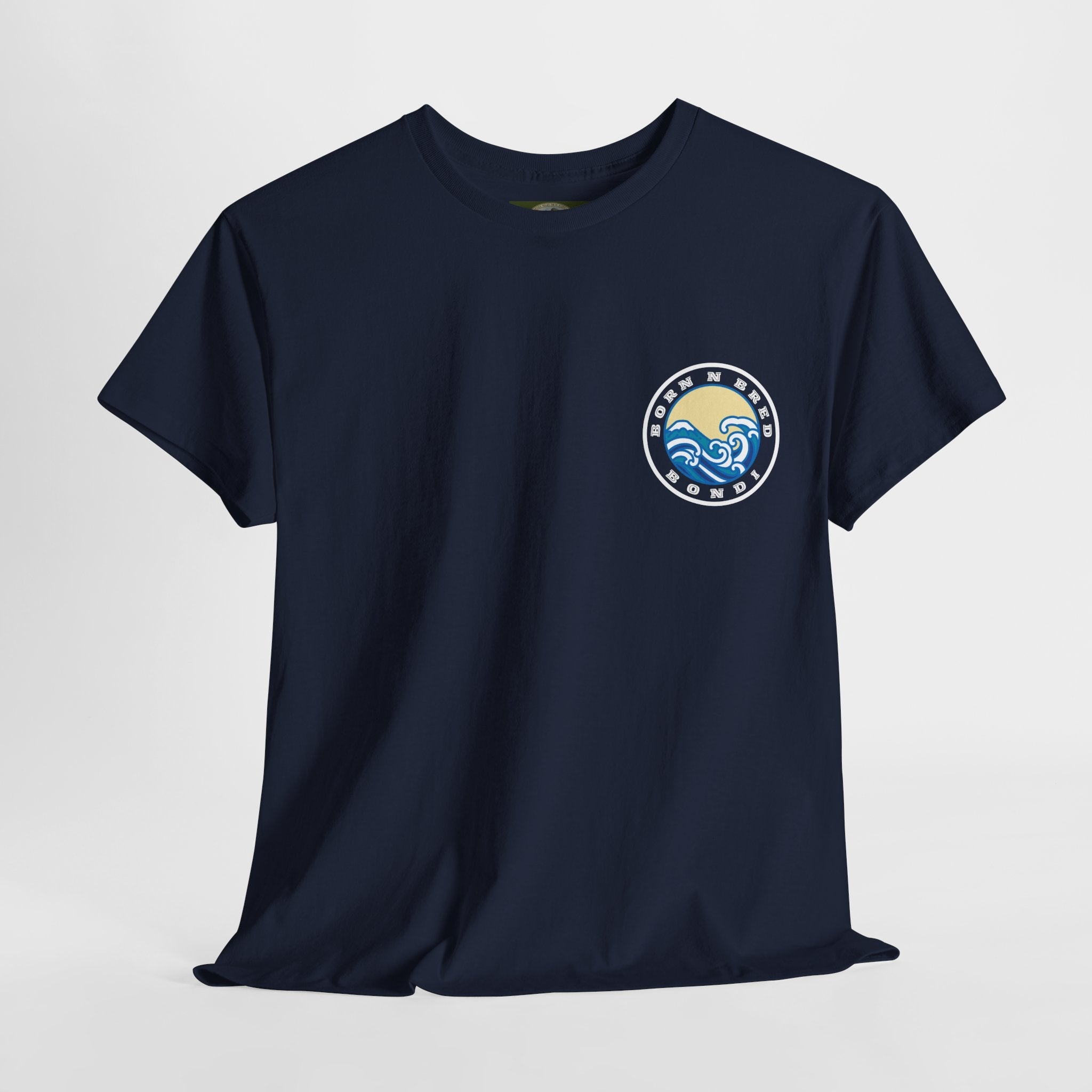 Heavy Cotton T-Shirt with free Canva custom designed logo front and back 