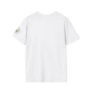 Collaroy custom logo front and sleeve. Lost Manly label. Unisex Soft style T-Shirt Printify