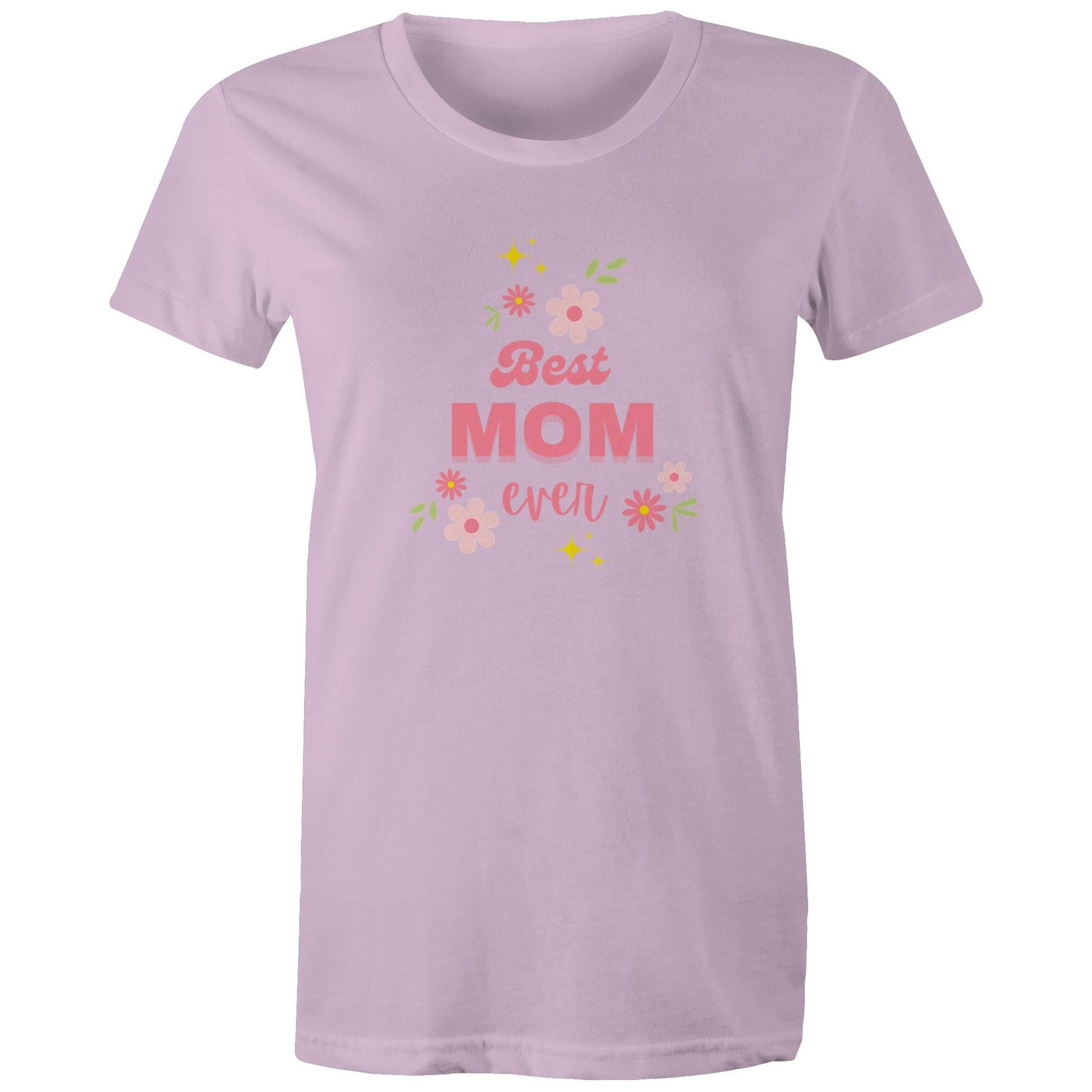 Women's Maple Tee Best Mom Ever Print 