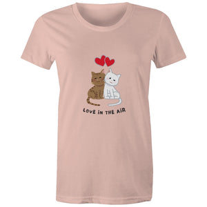 Women's Maple Tee Love is in the Air Print 