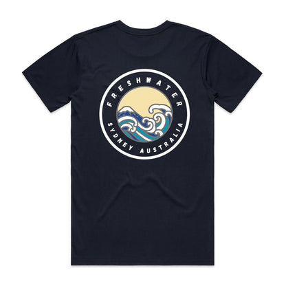 Freshwater Sydney Australia Double Logo Collection Comfy Cotton Tee - Lost Manly Shop
