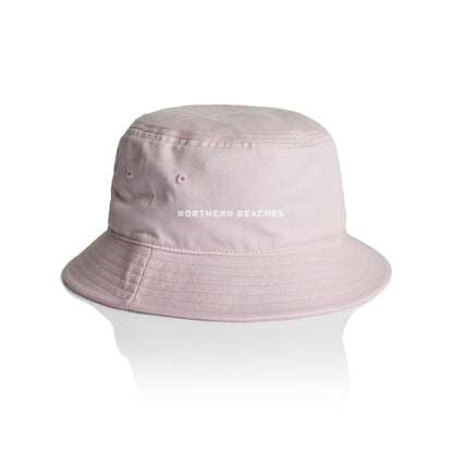 AS Colour Bucket Hat Northern Beaches custom logo white font 
