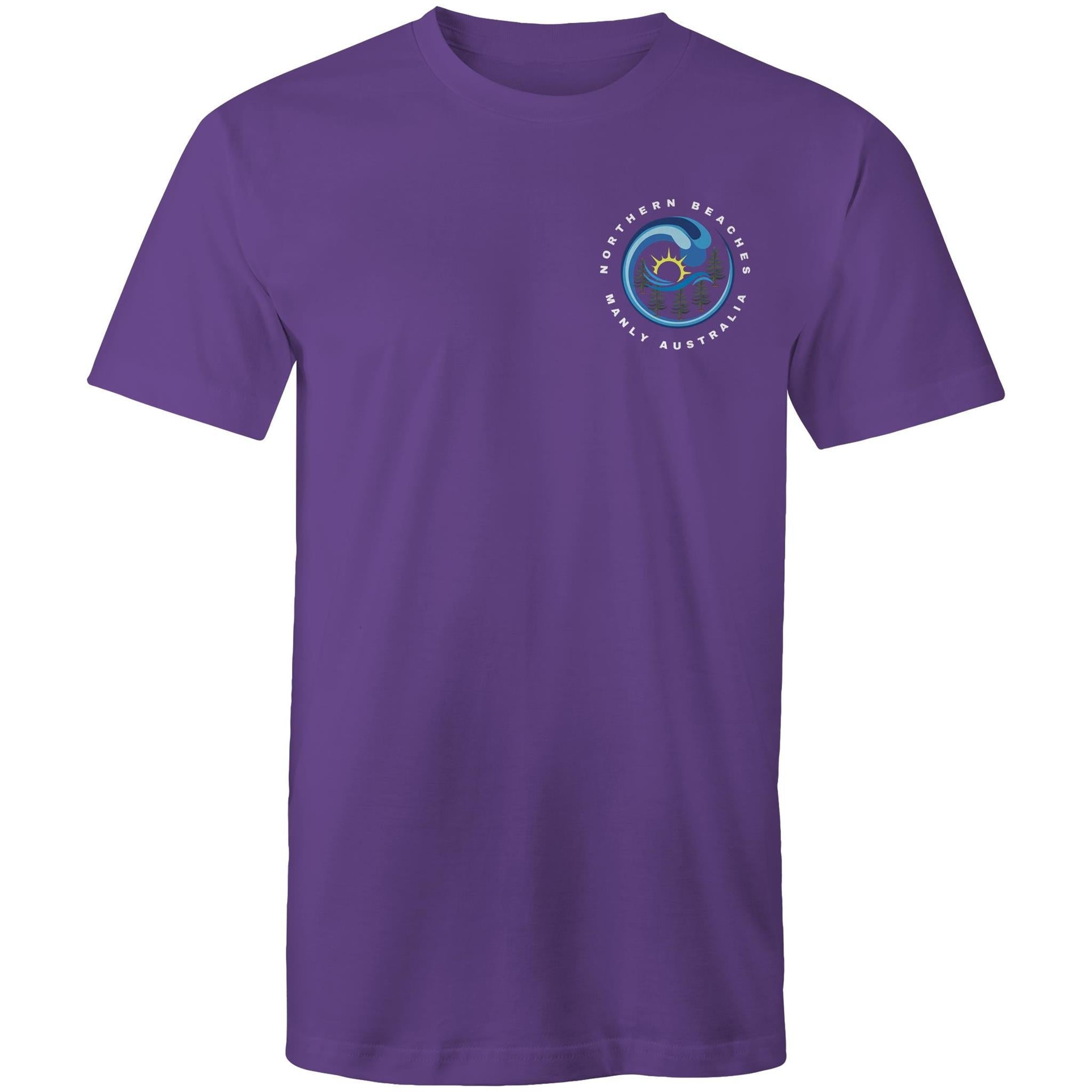 Northern Beaches Manly Australia small white font logo on Cotton T-Shirt Ogo Merch