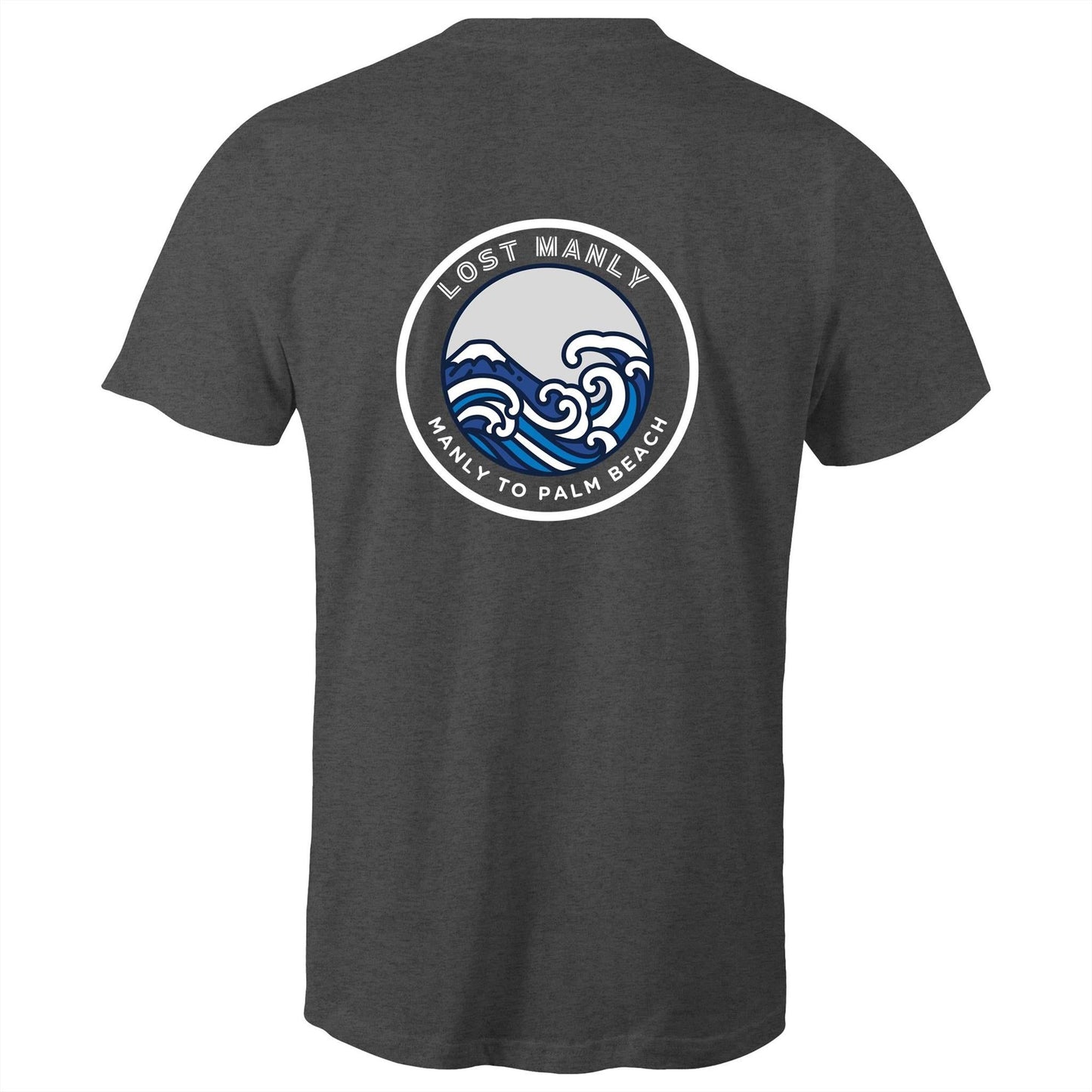 AS Colour Staple - Mens T-Shirt Lost Manly Manly to Palm Beach logo on white font on back - Lost Manly Shop