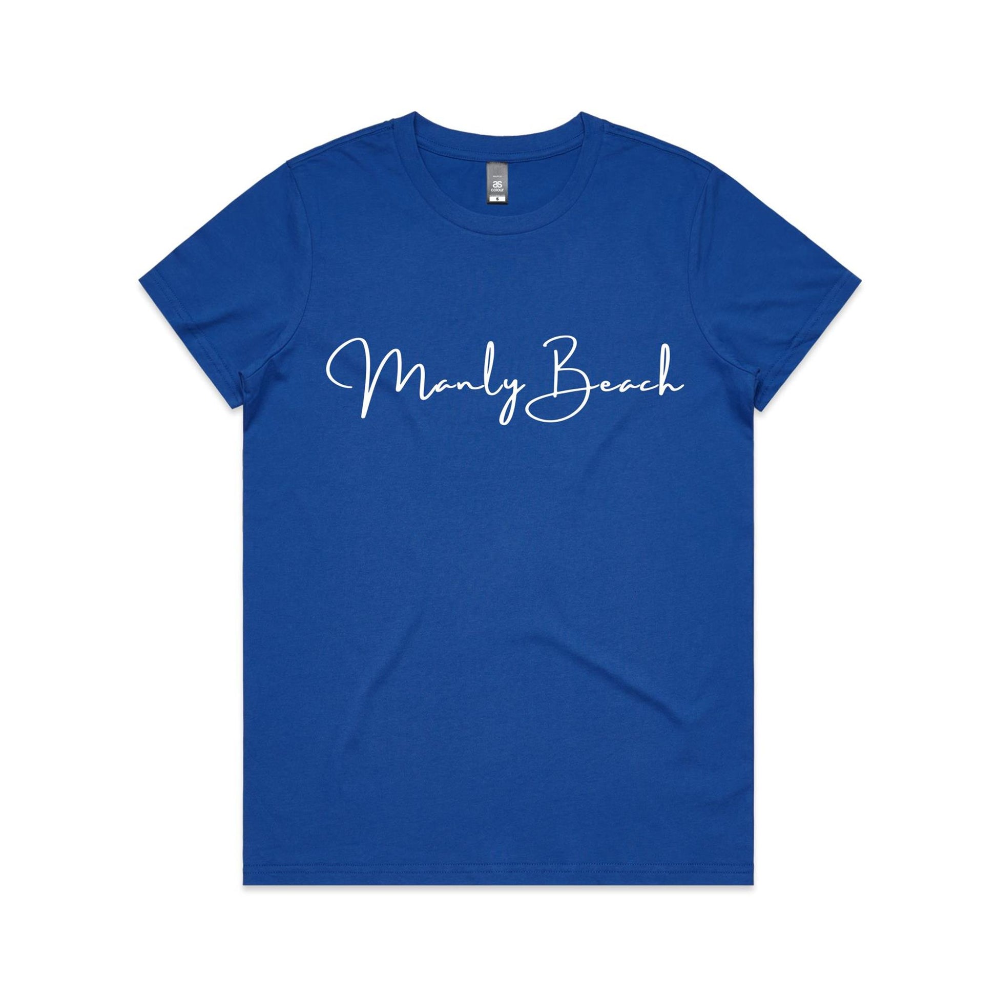 Lost Manly custom logo Manly Beach edition AS Colour Women's Maple Tee - Lost Manly Shop