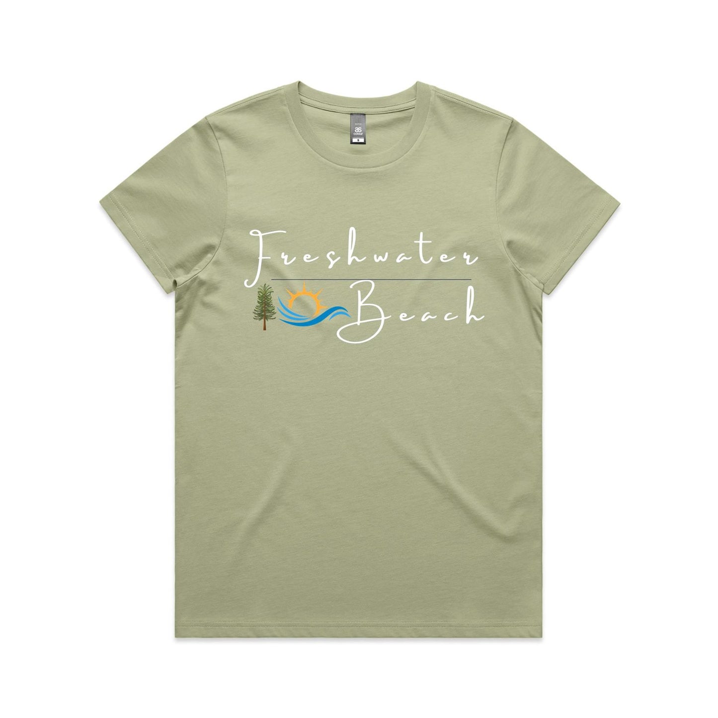 Lost Manly custom logo Freshwater Beach edition AS Colour Women's Maple Tee - Lost Manly Shop