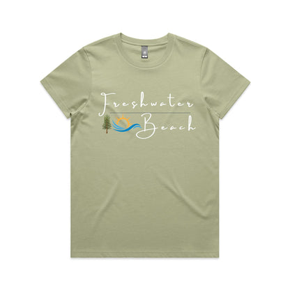 Lost Manly custom logo Freshwater Beach edition AS Colour Women's Maple Tee - Lost Manly Shop