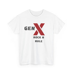 Gen X Rock N Rule Unisex Tee - Vintage Style Music T-Shirt, Casual Wear, Gift for Gen X, Music Lovers, Nostalgia Apparel 