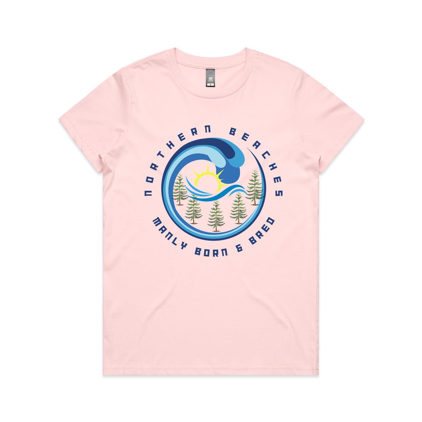 Lost Manly Custom Manly Beach Logo Edition AS Colour Women's Maple Tee - Lost Manly Shop