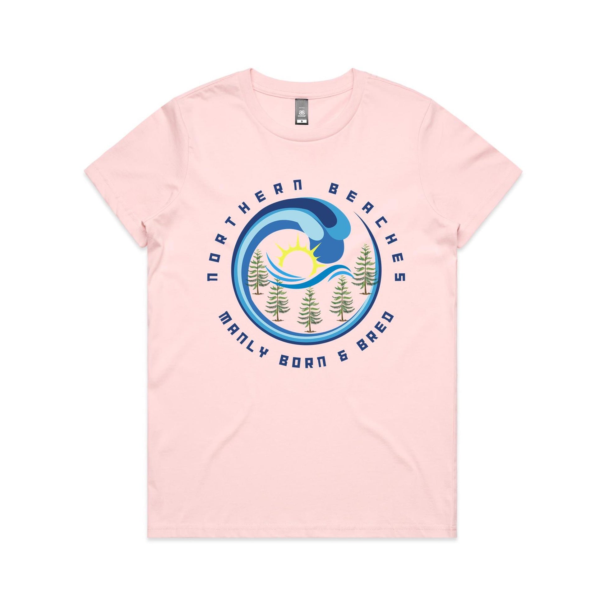 Lost Manly Custom Manly Beach Logo Edition AS Colour Women's Maple Tee - Lost Manly Shop