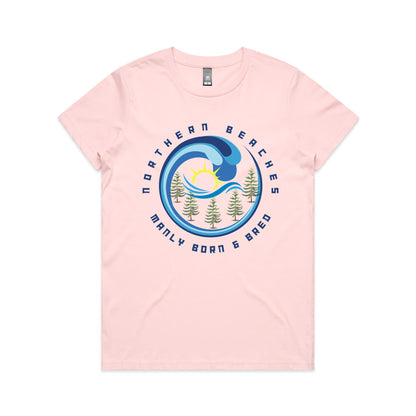 Lost Manly Custom Manly Beach Logo Edition AS Colour Women's Maple Tee - Lost Manly Shop
