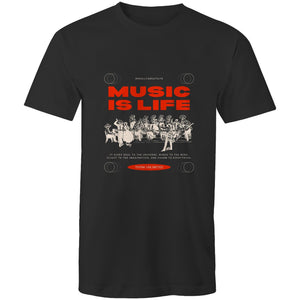 Mens T-Shirt Music is my life custom logo 