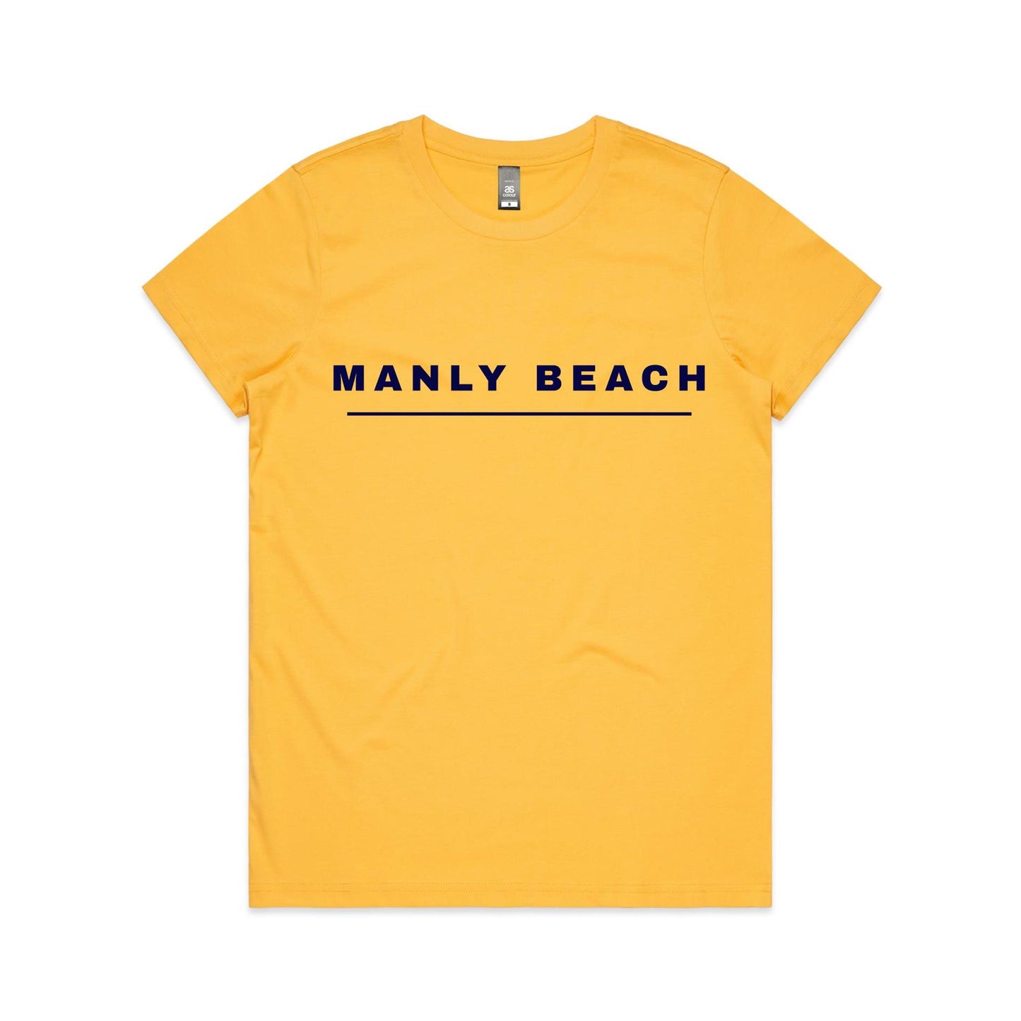 Lost Manly custom logo Manly Beach edition AS Colour Women's Maple Tee - Lost Manly Shop