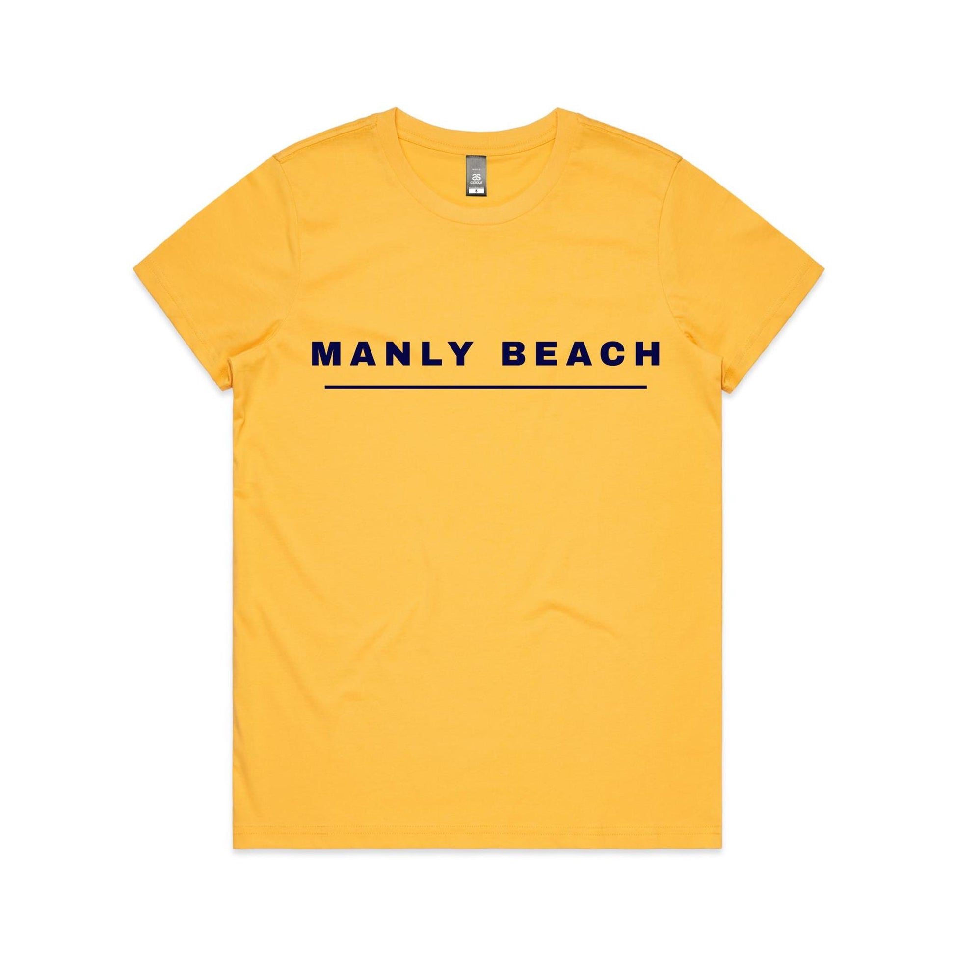 Lost Manly custom logo Manly Beach edition AS Colour Women's Maple Tee - Lost Manly Shop