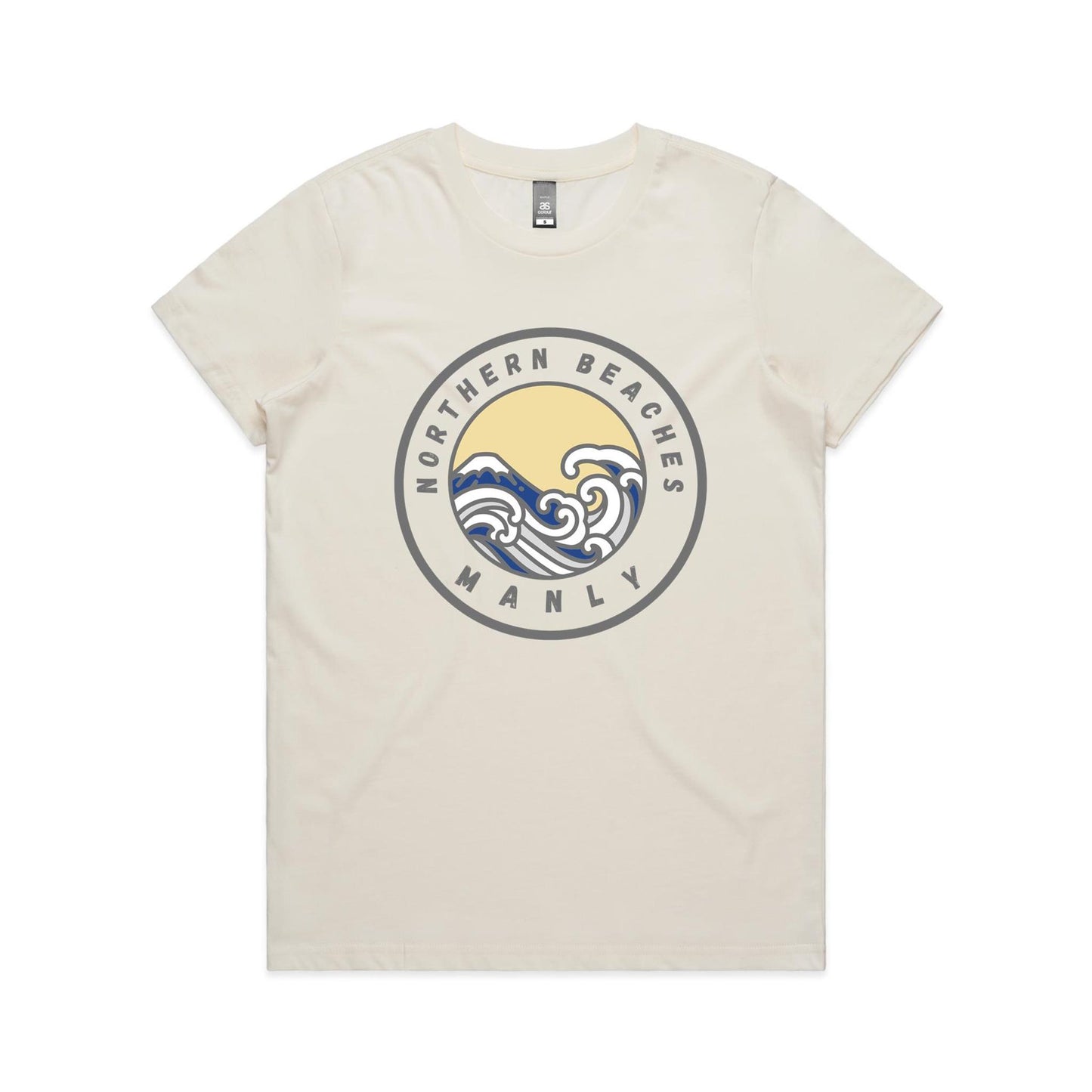 Lost Manly Custom Logo Northern Beaches Manly Edition AS Colour Women's Maple Tee - Lost Manly Shop