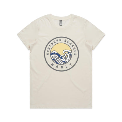 Lost Manly Custom Logo Northern Beaches Manly Edition AS Colour Women's Maple Tee - Lost Manly Shop