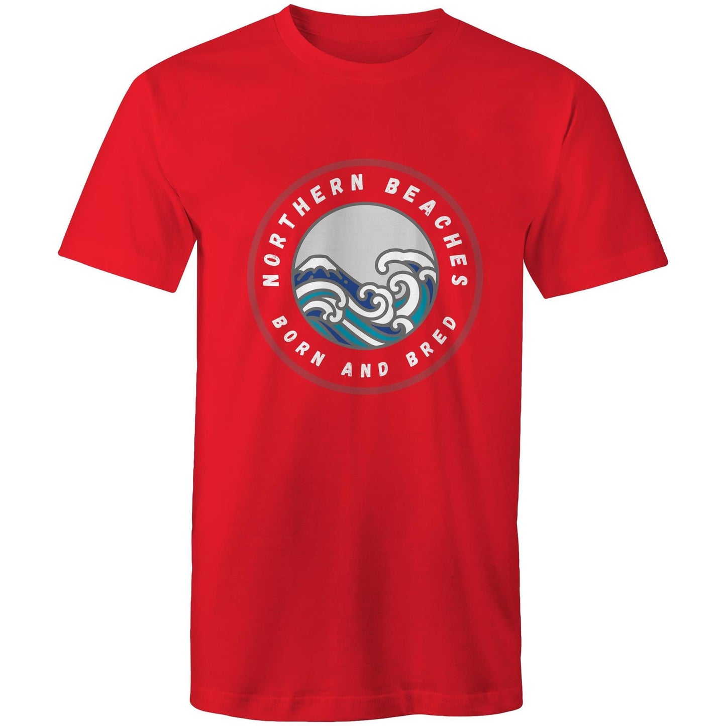 Northern Beaches Born and Bred custom logo printed on AS Colour Staple - Mens T-Shirt 