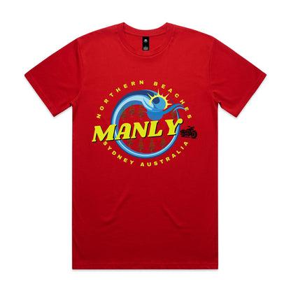 Lost Manly custom logo The Manly Barry AS Colour Staple Tee - Lost Manly Shop