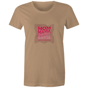Women's Maple Tee Mom Mama Mother Print 