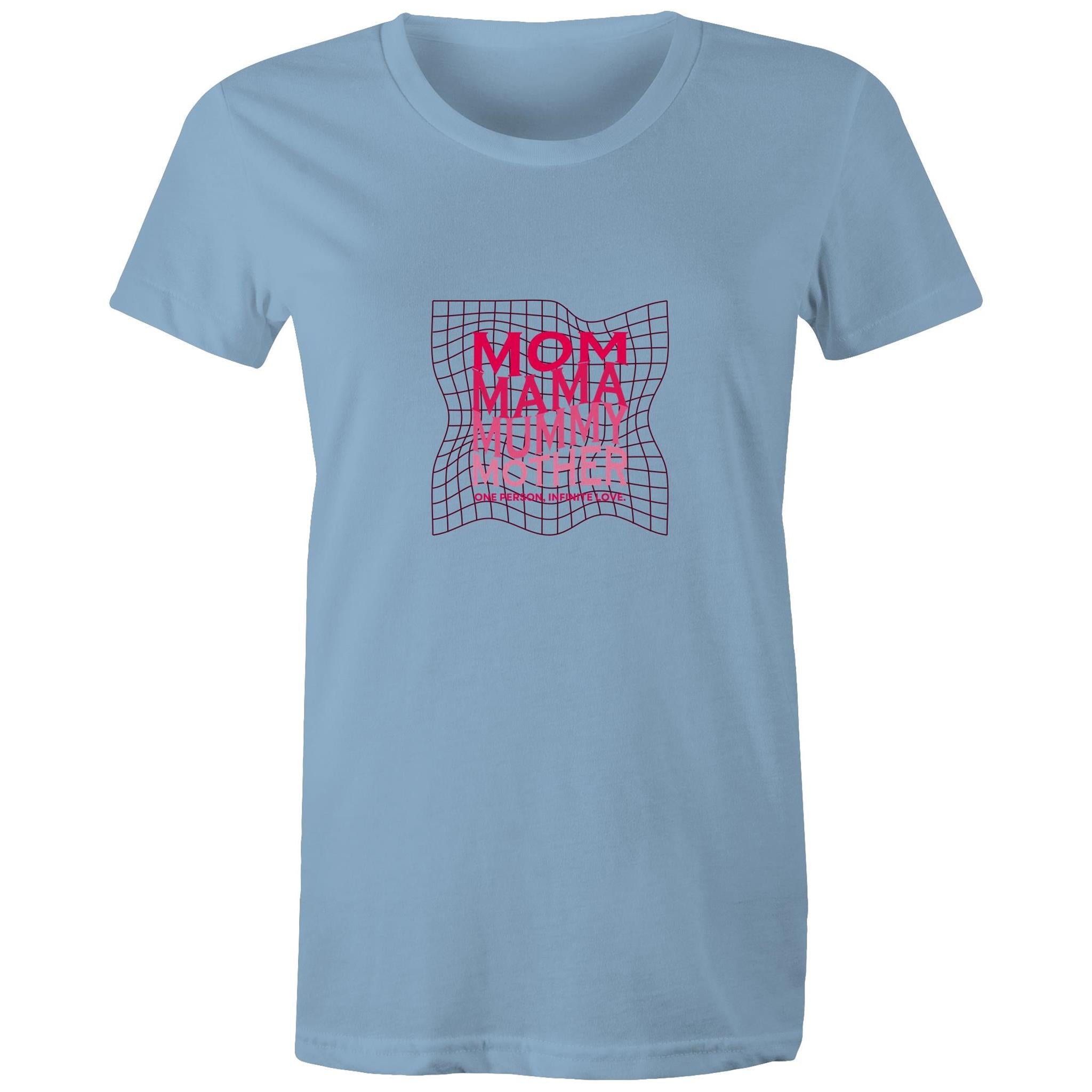 Women's Maple Tee Mom Mama Mother Print 