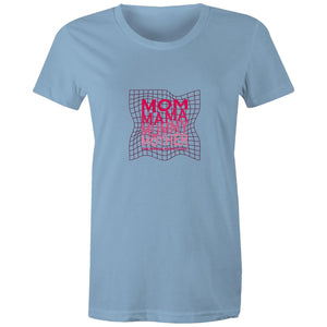 Women's Maple Tee Mom Mama Mother Print 
