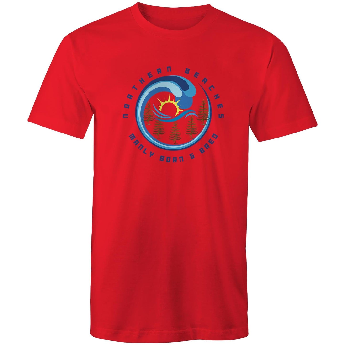 Manly Born n Bred Northern Beaches Sydney Australia Printed Logo T-Shirt Ogo Merch