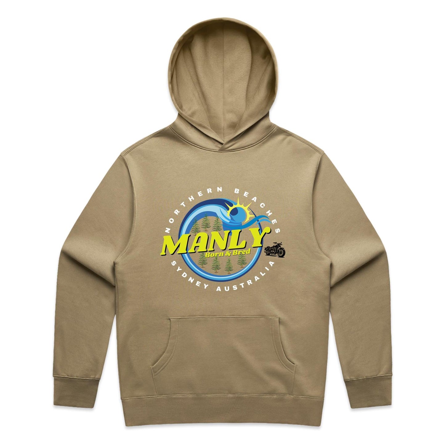 Lost Manly custom logo The Manly Barry Born & Bred edition AS Colour Relax Hood - Lost Manly Shop