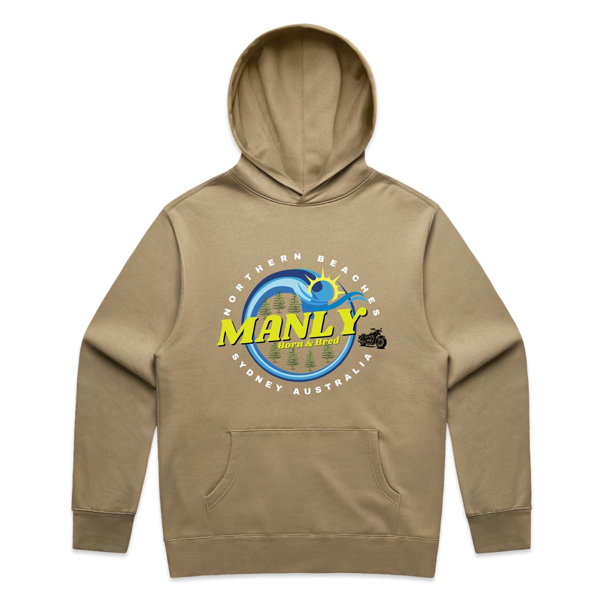 Lost Manly custom logo The Manly Barry Born & Bred edition AS Colour Relax Hood - Lost Manly Shop