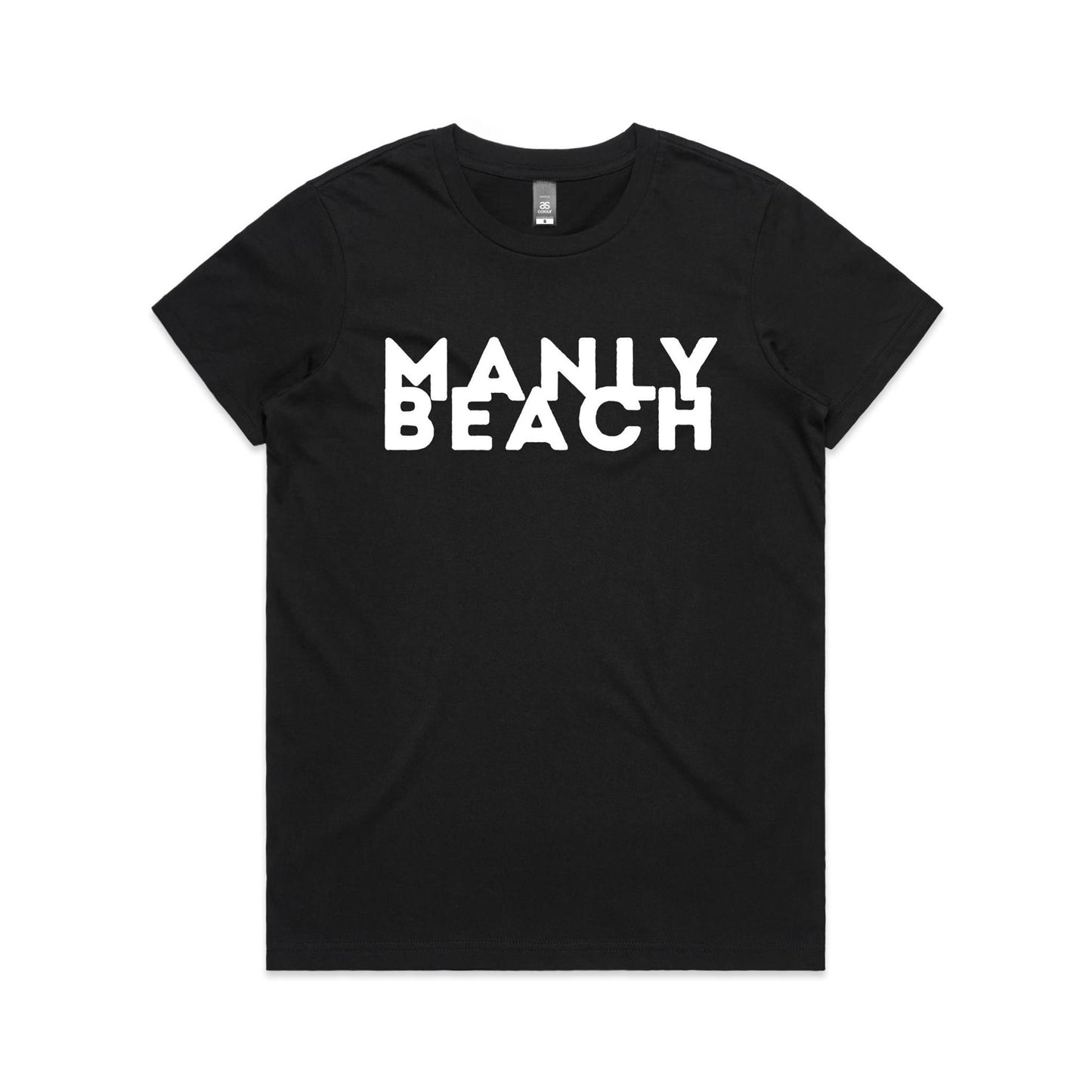 Lost Manly custom logo Manly Beach edition AS Colour Women's Maple Tee - Lost Manly Shop