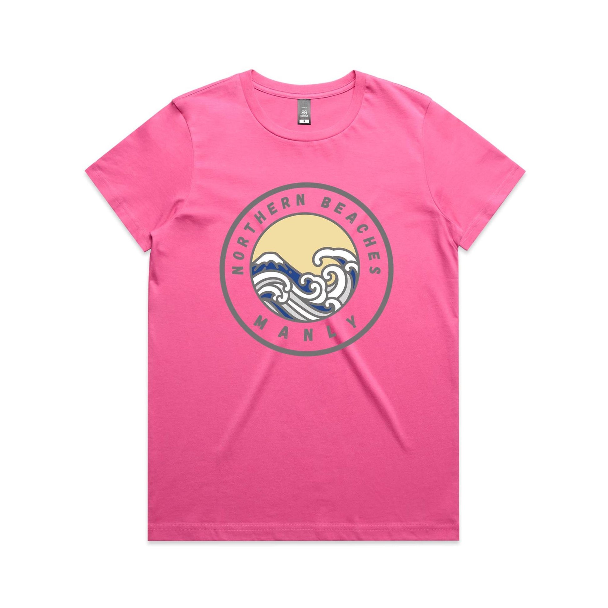 Lost Manly Custom Logo Northern Beaches Manly Edition AS Colour Women's Maple Tee - Lost Manly Shop