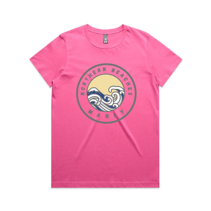 Lost Manly Custom Logo Northern Beaches Manly Edition AS Colour Women's Maple Tee - Lost Manly Shop