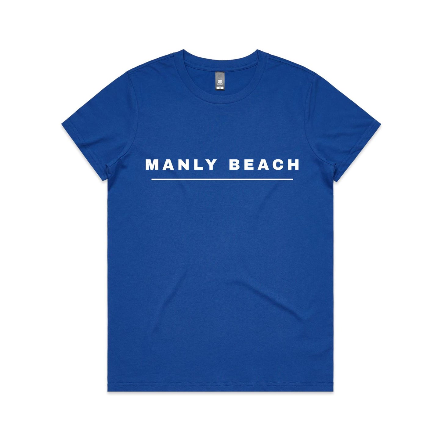 Lost Manly custom logo Manly Beach edition AS Colour Women's Maple Tee (vibrant colours) - Lost Manly Shop
