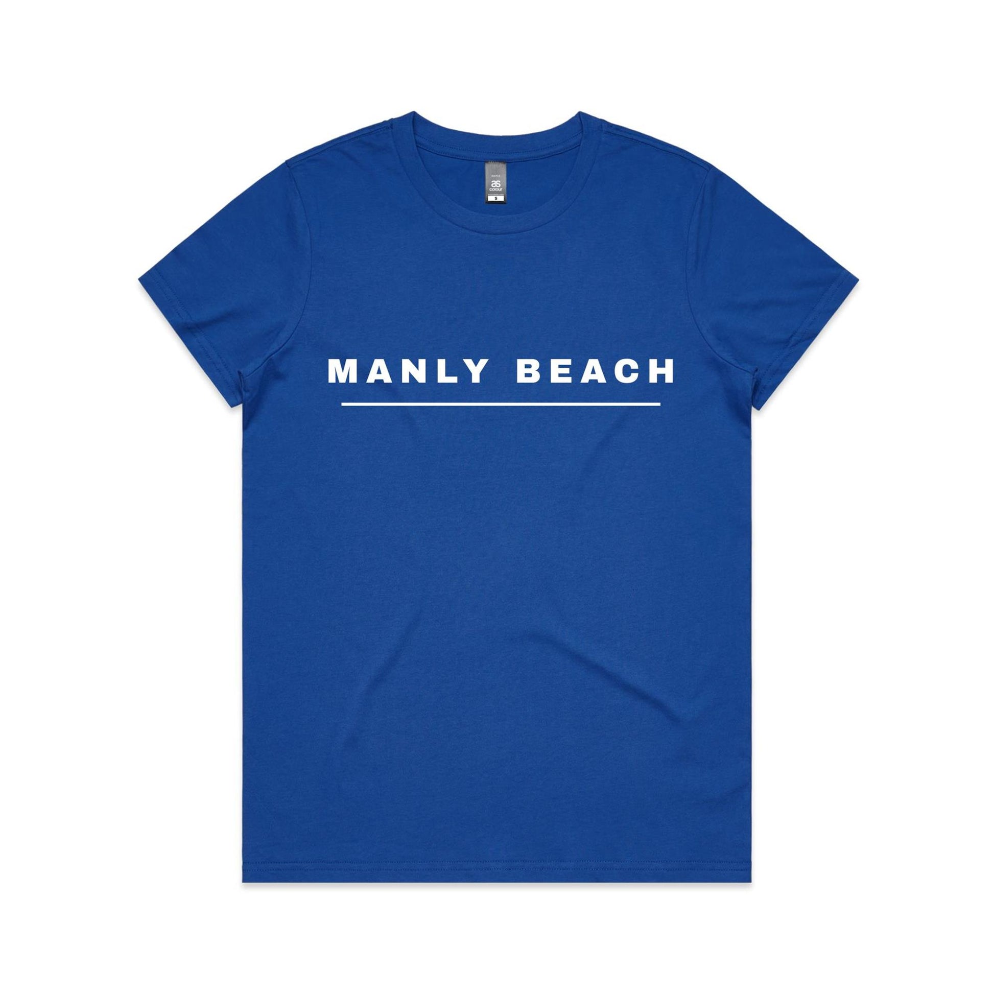 Lost Manly custom logo Manly Beach edition AS Colour Women's Maple Tee (vibrant colours) - Lost Manly Shop