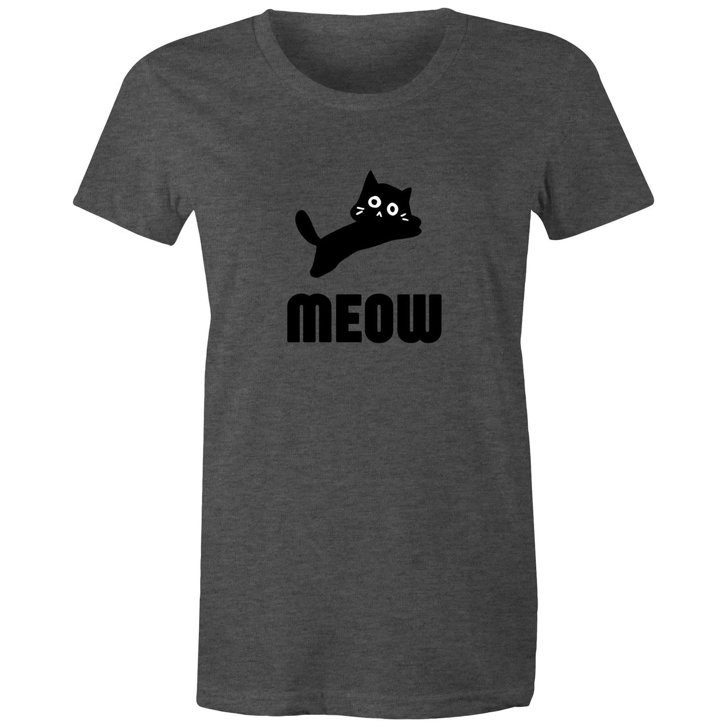 Women's Maple Tee Meow Print 