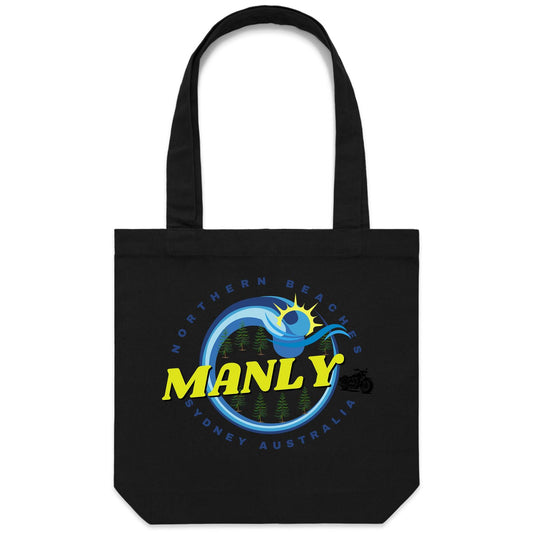 Lost Manly custom logo Manly Australia edition AS Colour - Shoulder Canvas Tote Bag - Lost Manly Shop