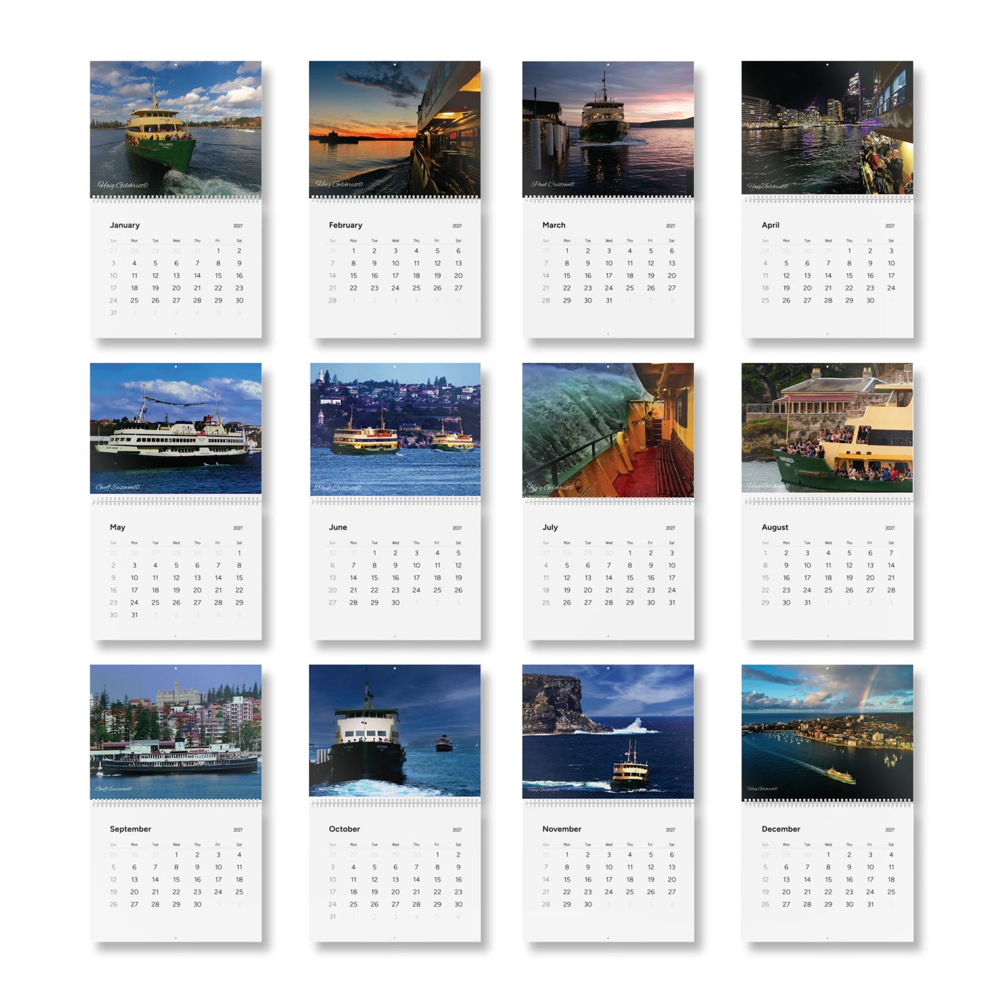 Riding the Manly Ferry 2027 Wall Calendar - Lost Manly Shop