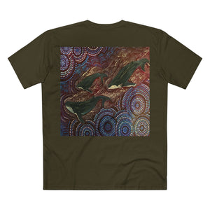 Northern Beaches Sydney Australia Whales at Long Reef Art Printed T-Shirt Printify