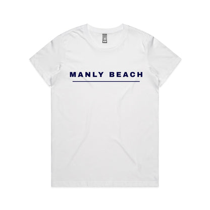 Lost Manly Custom Manly Beach Logo Edition AS Colour Women's Maple Tee - Lost Manly Shop