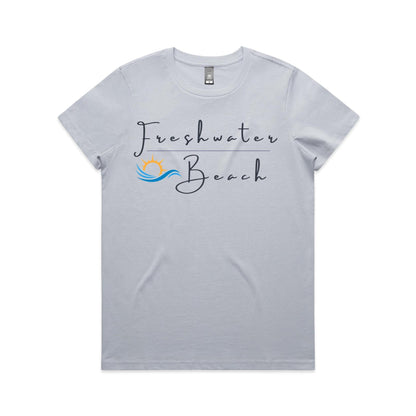 Lost Manly Custom Freshwater Beach Logo Limited Edition AS Colour Women's Maple Tee