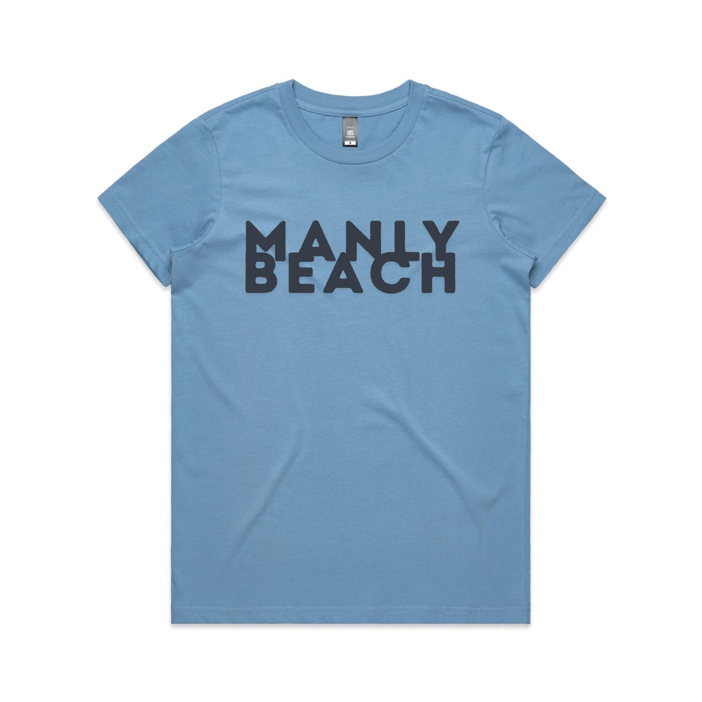 Lost Manly Custom Logo Manly Beach Edition AS Colour Women's Maple Tee. - Lost Manly Shop