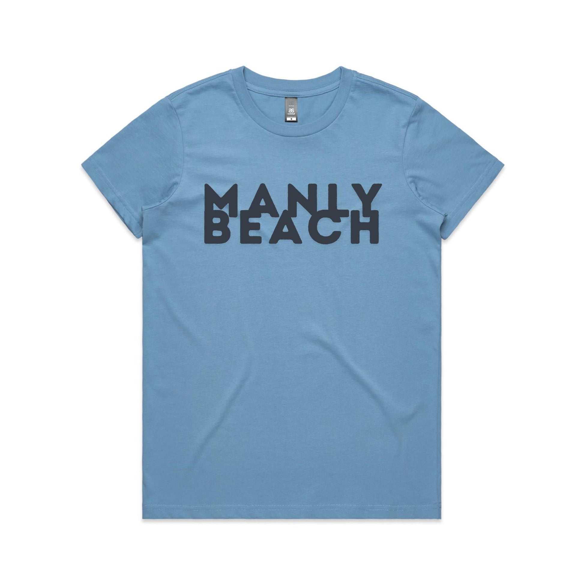Lost Manly Custom Logo Manly Beach Edition AS Colour Women's Maple Tee. - Lost Manly Shop