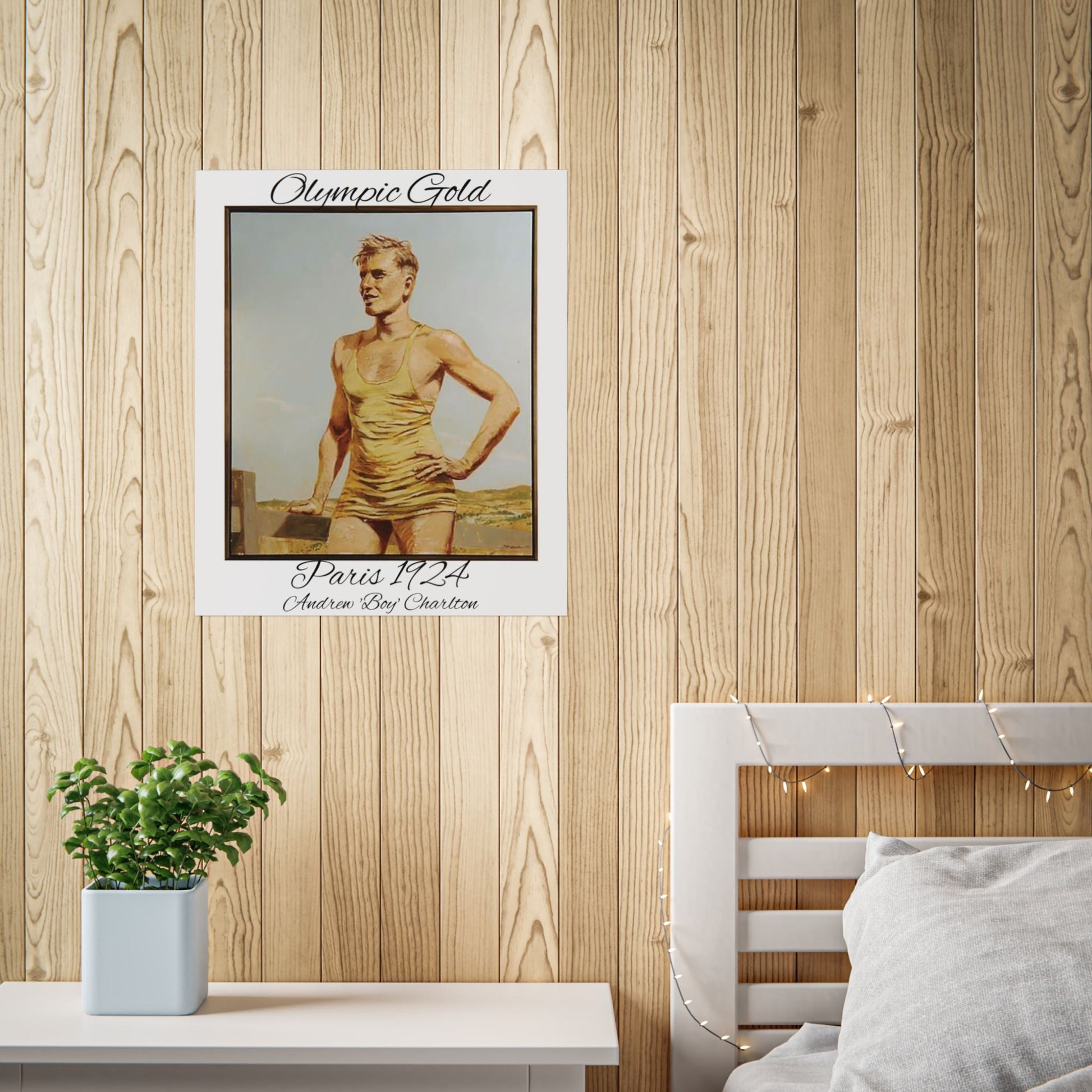 Lost Manly Customised Posters - Olympic Gold Paris 1924 Olympics Andrew "Boy" Charlton, brings home Olympic Gold to Manly 