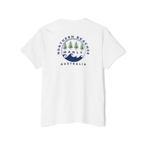 "The Westwood" Northern Beaches Manly Australia 2 different front/back Logos Heavy Cotton Pocket Tee Printify