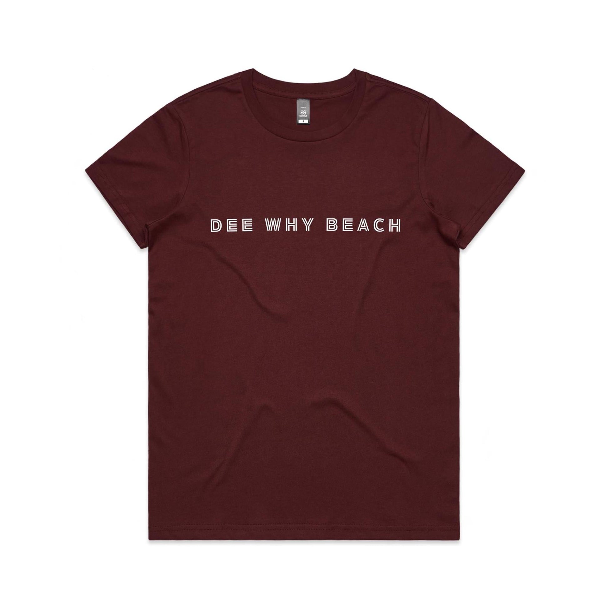 Dee Why Beach AS Colour Women's Maple Tee 