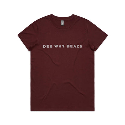 Dee Why Beach AS Colour Women's Maple Tee 
