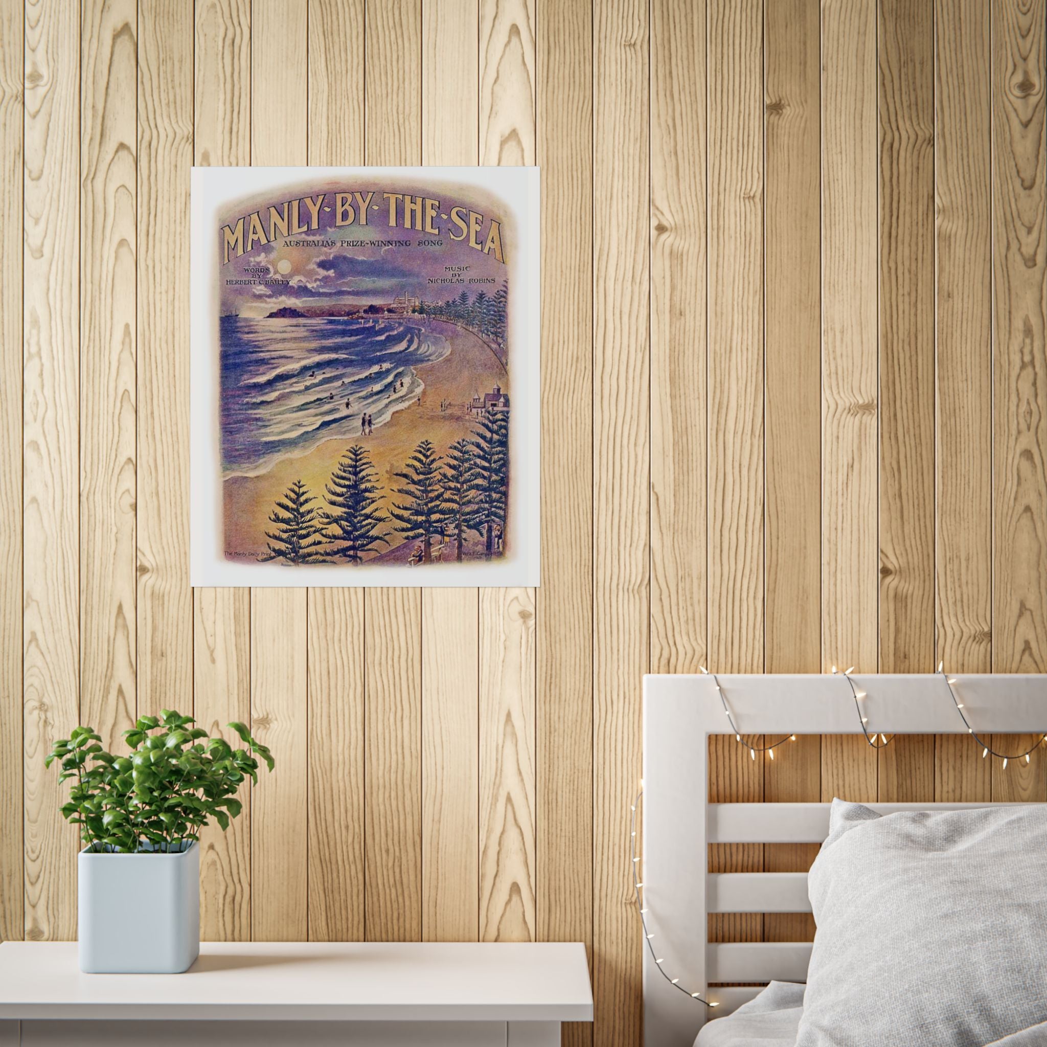 Manly by the Sea 1924 Vintage Poster Print 'Vibrant' - Lost Manly Shop