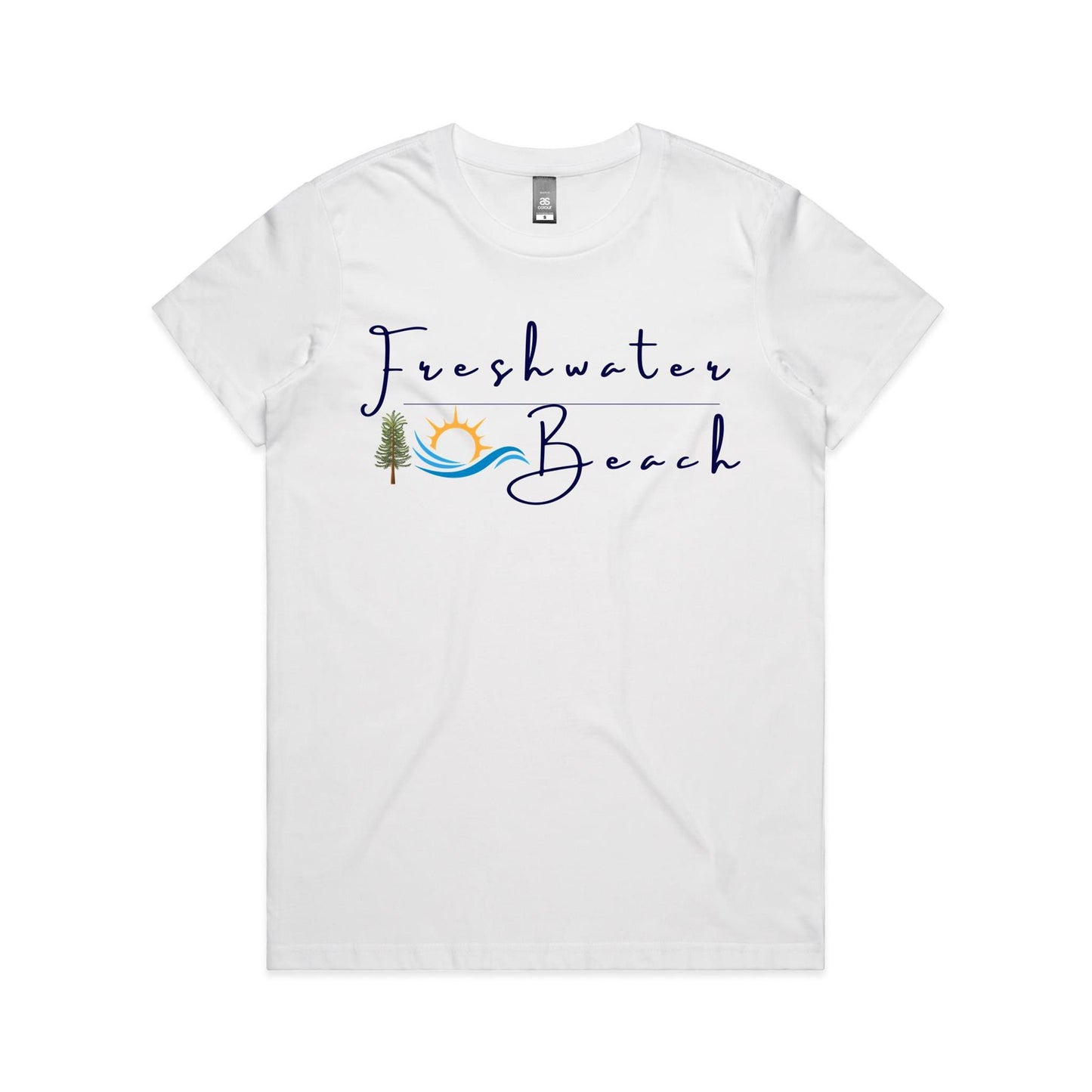 Lost Manly Custom Freshwater Beach Logo Limited Edition AS Colour Women's Maple Tee - Lost Manly Shop